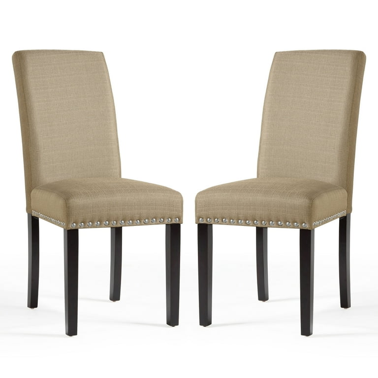 Nailhead upholstered dining chair sale
