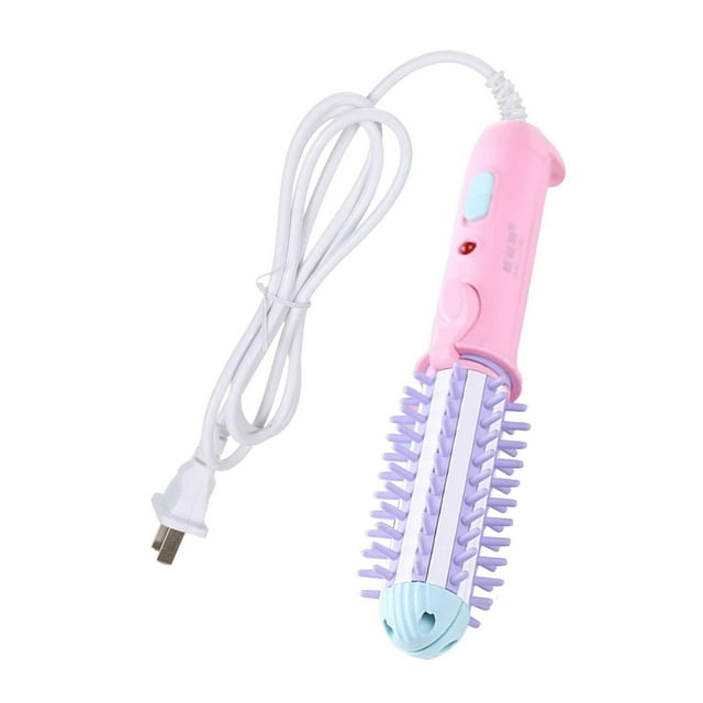 DHJHDSA Curling Mini Curling Brush For Short Hair Anti Scald Heated