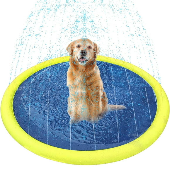 DHK 2PCS 150CMPVC Pet Spray Mat Outdoor Non Splashing Mat Dog Swimming Bath Sprinkler Mat