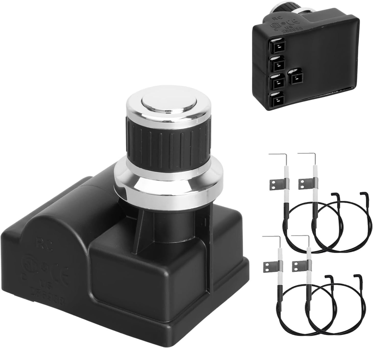 DHL-128-5Q Grill Igniters Kit for Nexgrill Replacement Parts 5 Outlet Tact Push Button Igniter w/Wire Parts 720-0830 720-0830H 720-0958A
