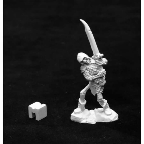 Bog Skeleton With Two-handed Sword Miniature 25mm Heroic Scale Dark Heaven Legends Reaper