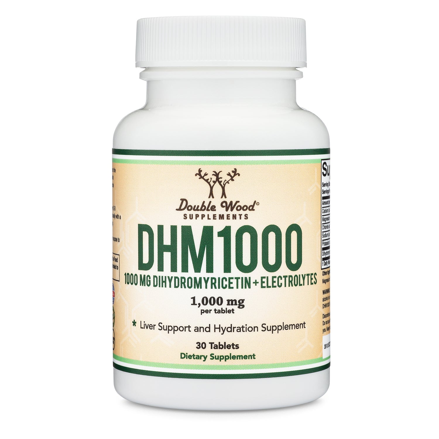 DHM 1000 - 30 x 1000 mg tablets - Dihydromyricetin and Electrolyte Supplement