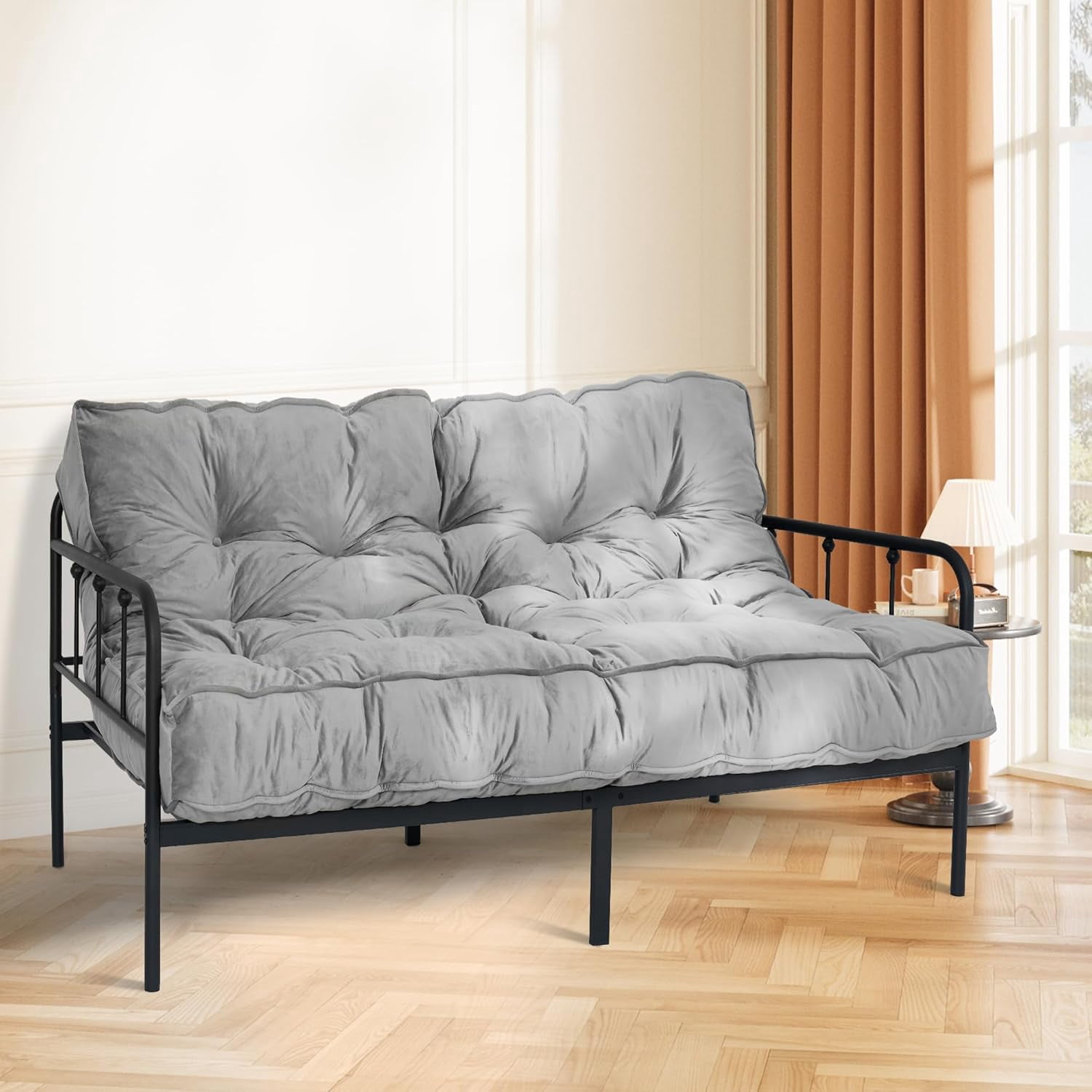 DHMAKER 8-inch Futon Mattress Queen Size, Thick Futon Sofa Couch Bed ...