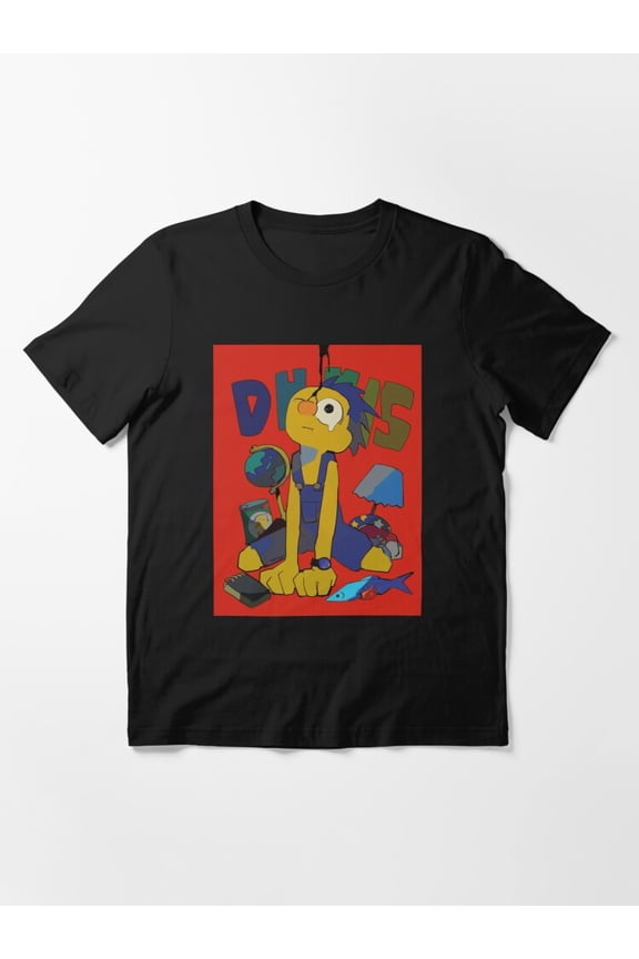DHMIS Repeated Text Pattern Yellow Guy Essential Apparel Unisex T-Shirt up to Size 5XL