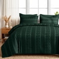 thumbnail image 1 of DHOLE Queen Size 7-Piece Bed in a Bag Comforter Set – Boho Tufted Shabby Chic Bedding, Ultra Soft Microfiber All-Season Vintage Farmhouse Duvet Cover Set with Pillow Shams - Green, 1 of 12