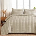 thumbnail image 1 of DHOLE Twin Size 5-Piece Bed in a Bag Comforter Set – Boho Tufted Shabby Chic Bedding, Ultra Soft Microfiber All-Season Vintage Farmhouse Duvet Cover Set with Pillow Shams - Beige, 1 of 12
