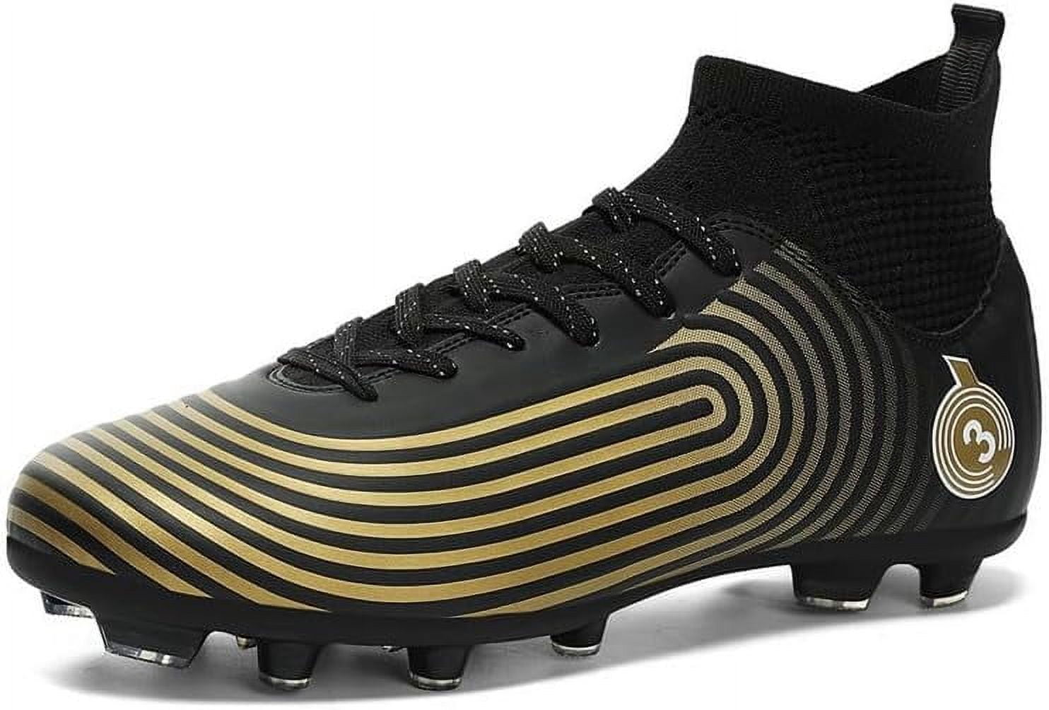 black and yellow youth football cleats