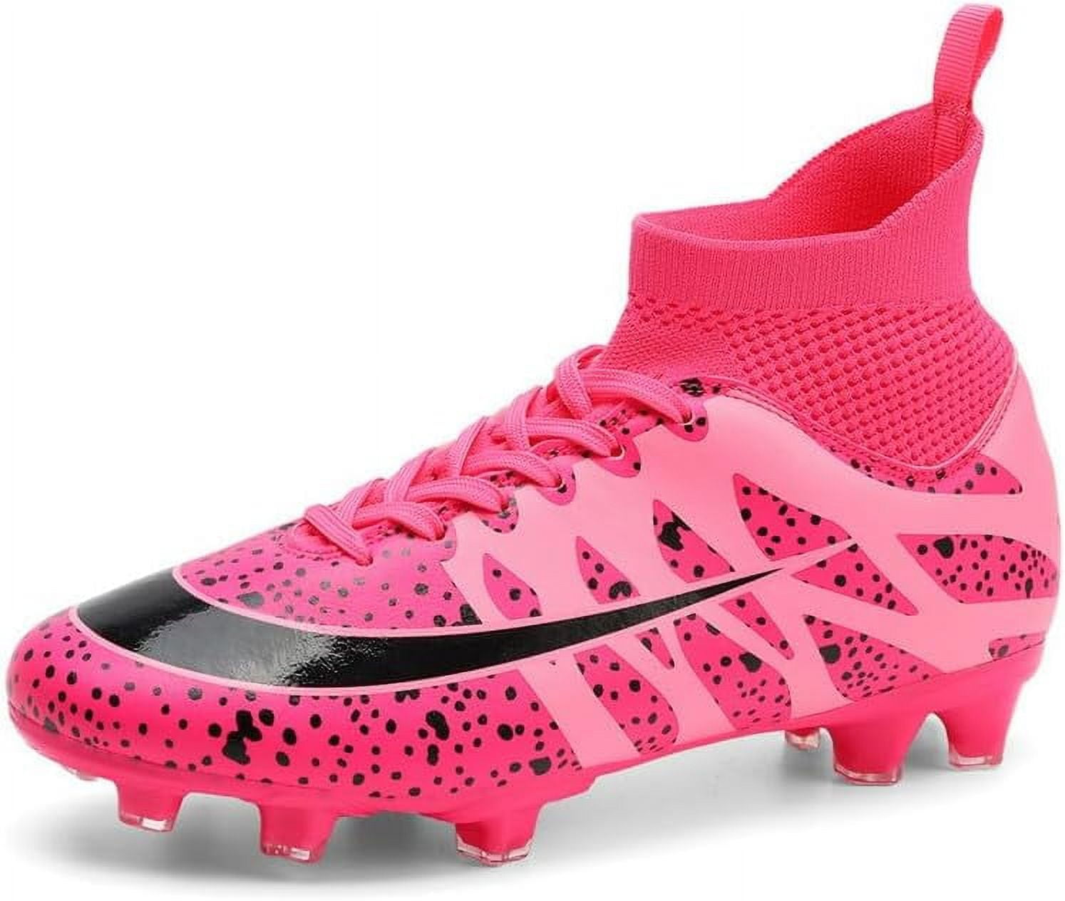 Hot pink and white football cleats Hot Sale DHOVOR Men s Women s Soccer Cleats Youth Football Cleats Unisex Adult Athletics Football Trainers Football Shoes Teenagers Soccer Shoes Walmart | coolminecs.ie