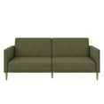 thumbnail image 1 of DHP Alicent Futon Sofa Bed and Couch Sleeper, Olive Linen, 1 of 9