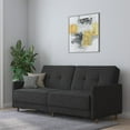 thumbnail interactive-video image 1 of DHP Andora Coil Futon, Gray Linen, 1 of 11