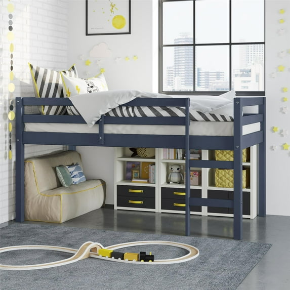 DHP Benson Junior Twin Loft Bed, Blue