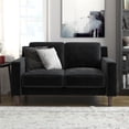 thumbnail image 1 of DHP Bryanna Loveseat 2 Seater Sofa , Black Velvet, 1 of 16