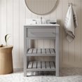 thumbnail image 1 of DHP Camden 24" Bathroom Vanity, Gray with Silver Towel Rack, 1 of 9