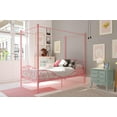 thumbnail image 1 of DHP Canopy Metal Bed, Twin, Pink, 1 of 10