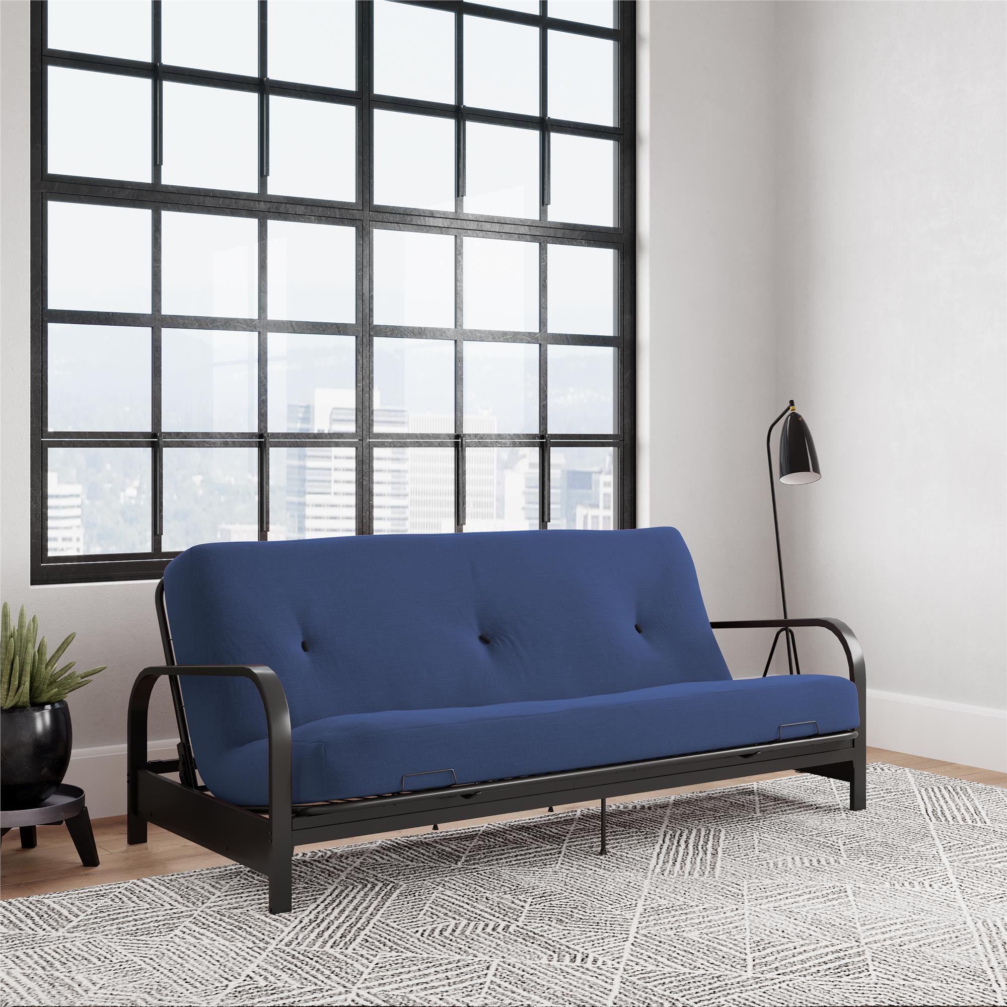 Black metal futon walmart discount