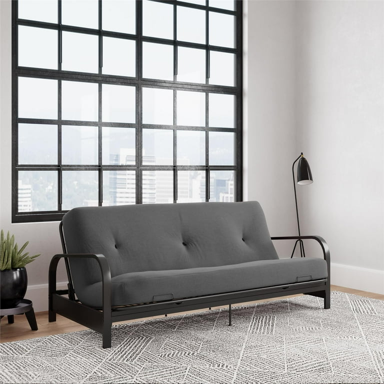 Black metal frame futon outlet