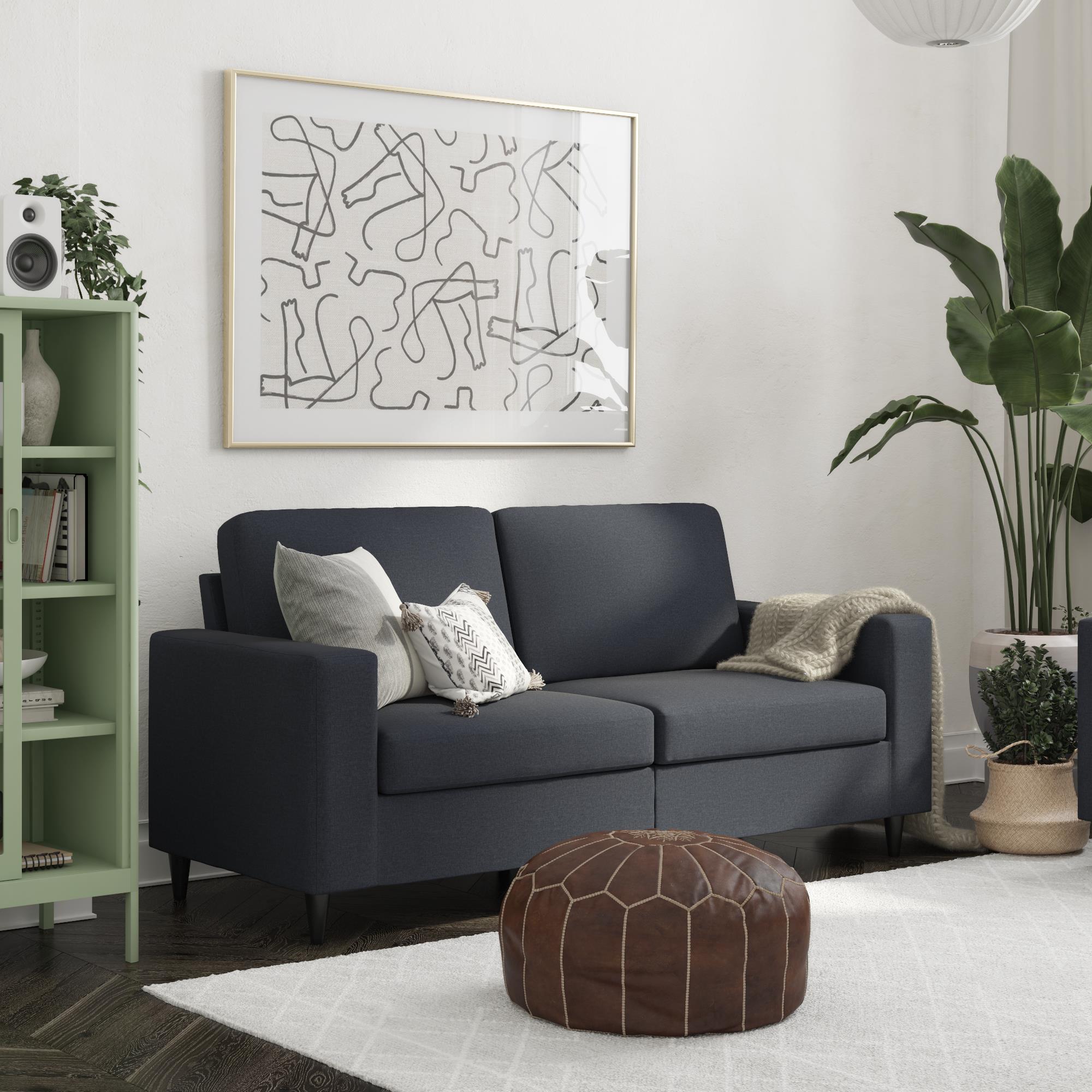 DHP Cooper 3 Seater Sofa, Blue Linen - image 1 of 18