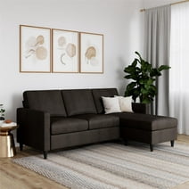 DHP Cooper Reversible Sectional Sofa, Gray Linen