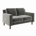thumbnail image 1 of DHP DE65316 Bexley Loveseat 2 Seater Velvet Sofa, Grey, 1 of 13