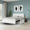 thumbnail image 1 of DHP Dakota Tufted Upholstered Storage Bed Frame, Queen, White Faux Leather, 1 of 21