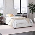 thumbnail image 1 of DHP Dakota Upholstered Platform Bed, Twin, White, 1 of 20