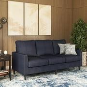 DHP Dallas Sofa with Nailhead Trim, Modern Couch, Blue Linen