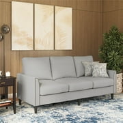 DHP Dallas Sofa with Nailhead Trim, Modern Couch, Gray Linen