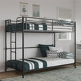 thumbnail image 1 of DHP BrEZ Build Daven Easy Assembly Twin-over-Twin Metal Bunk Bed, Black, 1 of 18