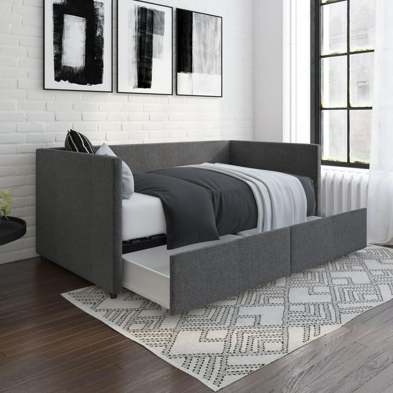 DHP Daybed with Storage Gray Linen