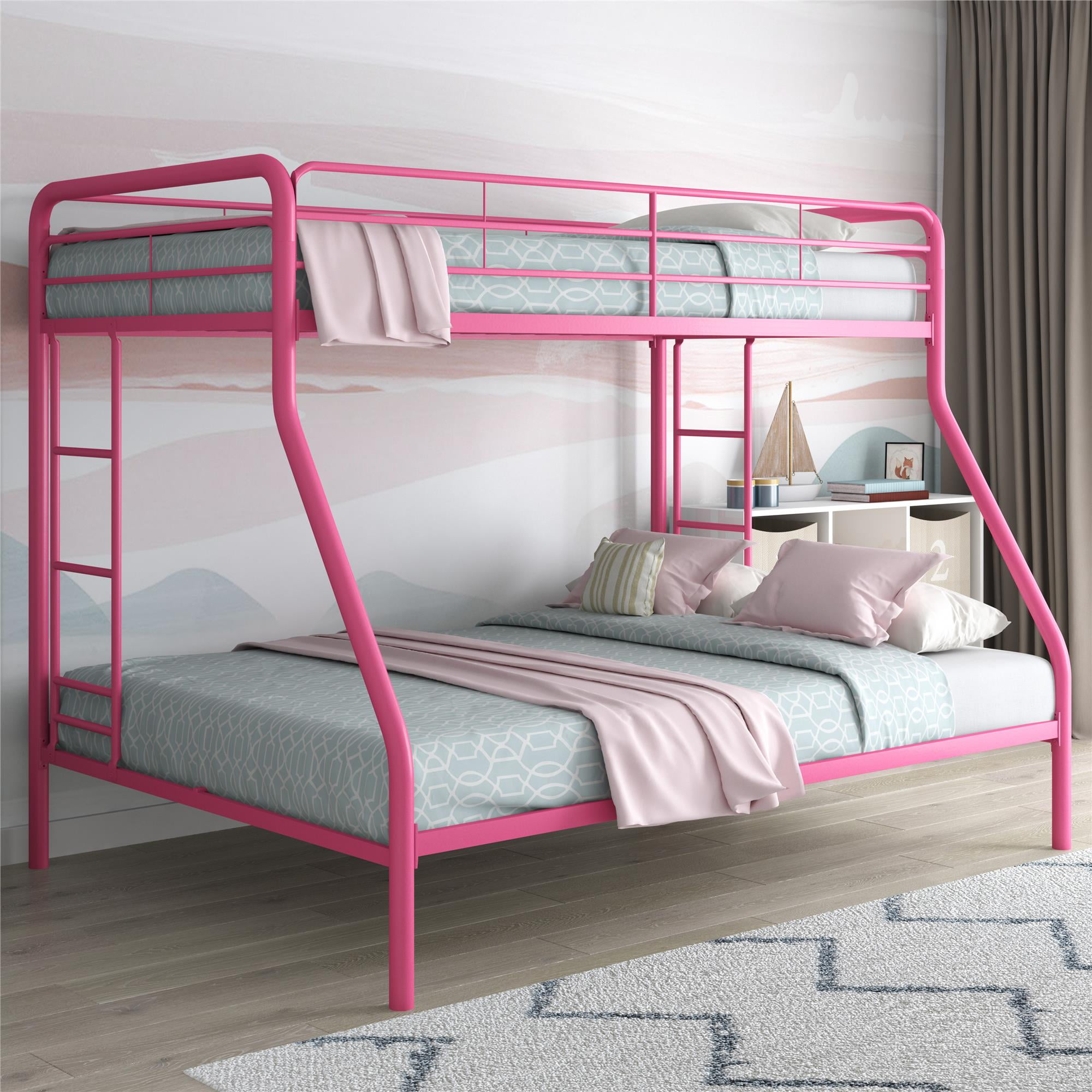 DHP Dusty Twin over Full Metal Bunk Bed