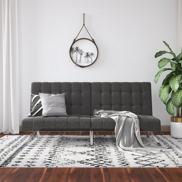 DHP Emily Convertible Futon, Gray Linen