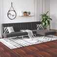 DHP Emily Sectional Futon Sofa Bed with Convertible Chaise Lounger, Modern Design with Sturdy