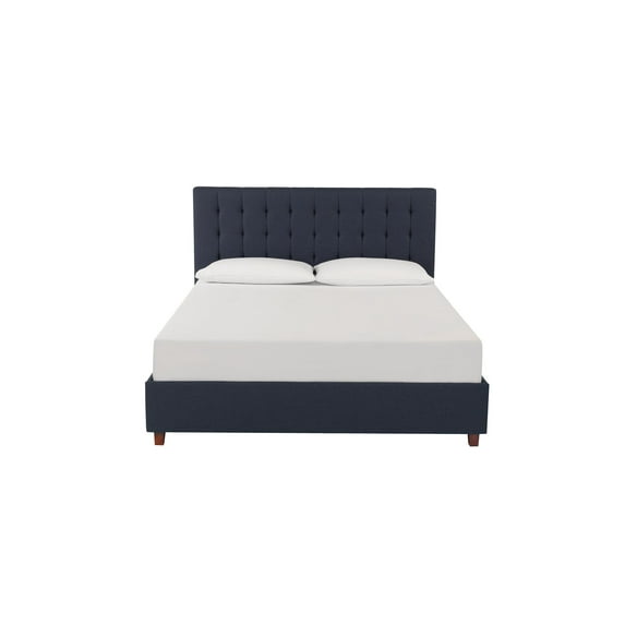 DHP Emily Upholstered Bed, Blue Linen, Full