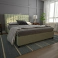 thumbnail image 1 of DHP Emily Upholstered Bed, Light Green Linen, Full Bed Frame, 1 of 23