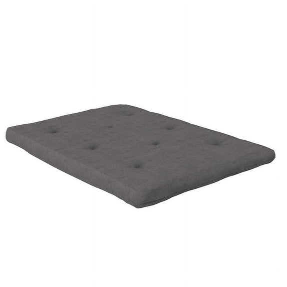 DHP Eve 6 Inch Full High Density Polyester Fill Futon Mattress in Gray
