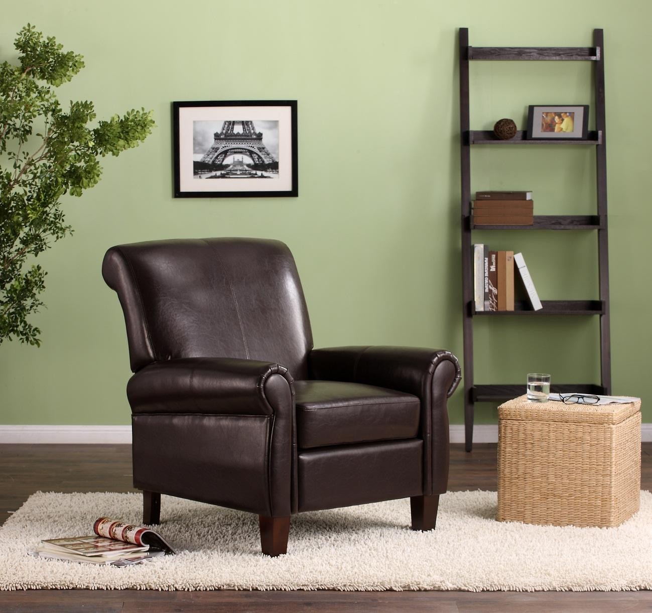 DHP Faux Leather Club Chair, Multiple Colors, (Brown) - image 1 of 5