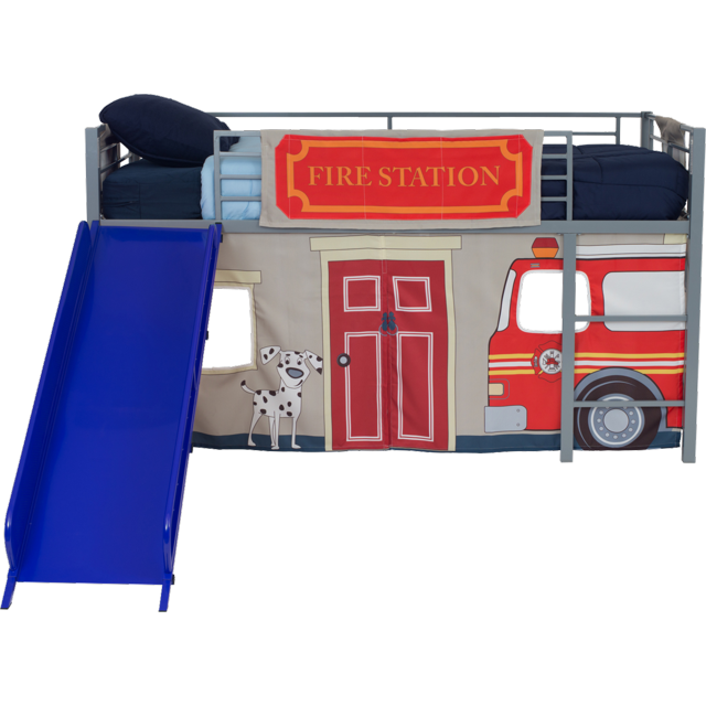 DHP Fire Department Curtain Set for Junior Loft Bed
