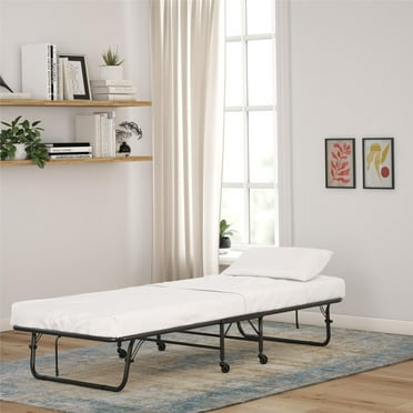 DHP Folding Rollaway Guest Bed with 5" Mattress, Twin