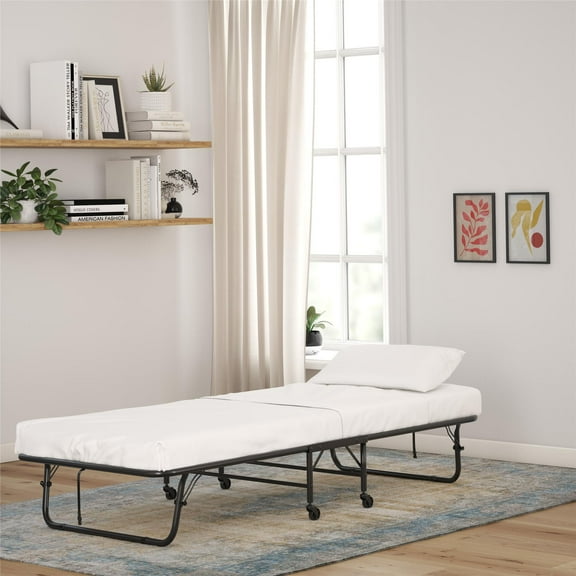 DHP Folding Rollaway Guest Bed with 5" Mattress, Twin