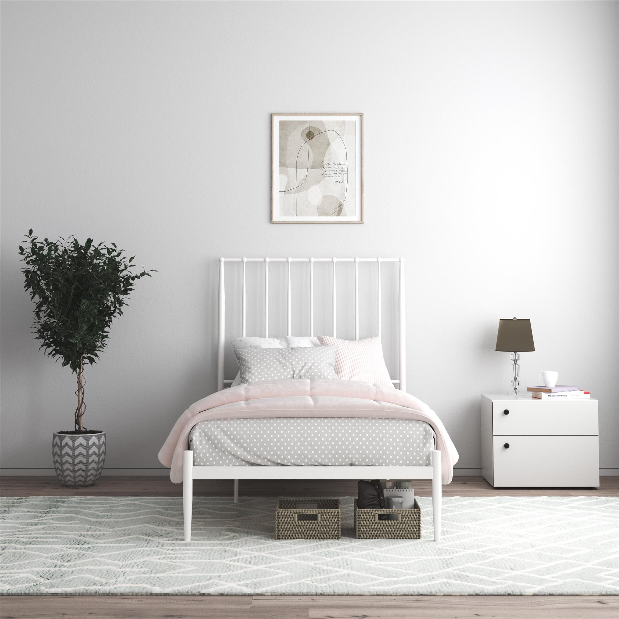 DHP Gisel Modern Metal Platform Bed Twin White Tunisia Ubuy