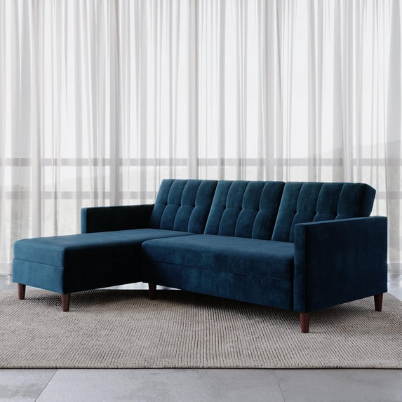 DHP Hartford Storage Reversible Sectional Futon with Chaise