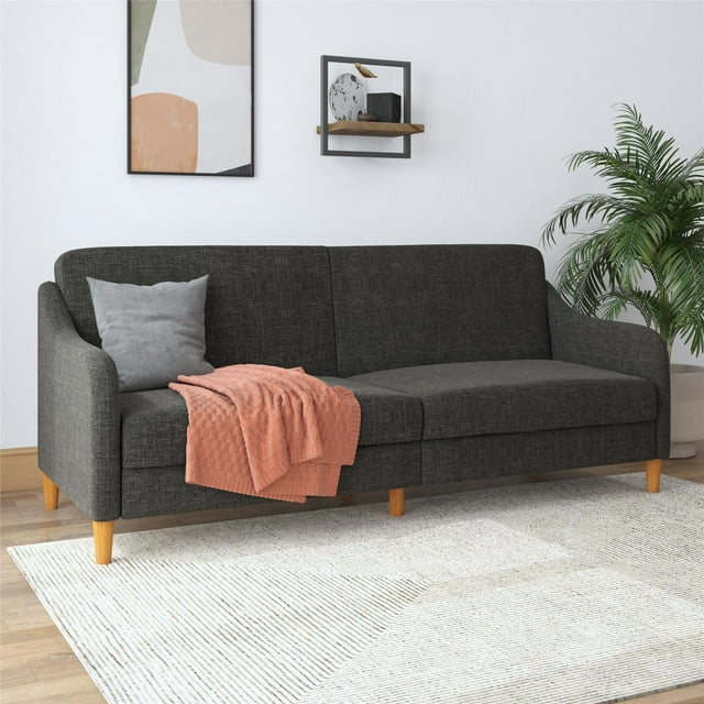 DHP Jasper Coil Futon, Gray Linen