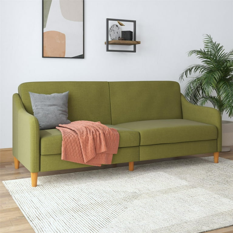 DHP Jasper Coil Futon, Green Linen