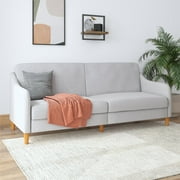 DHP Jasper Coil Futon, Light Gray Linen