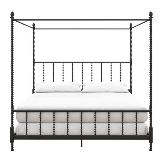 DHP Jenny Lind Metal Canopy Bed, King, Black - Walmart.com