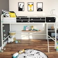 thumbnail image 1 of DHP Jett Junior Twin Metal Loft Bed, Off White, 1 of 10