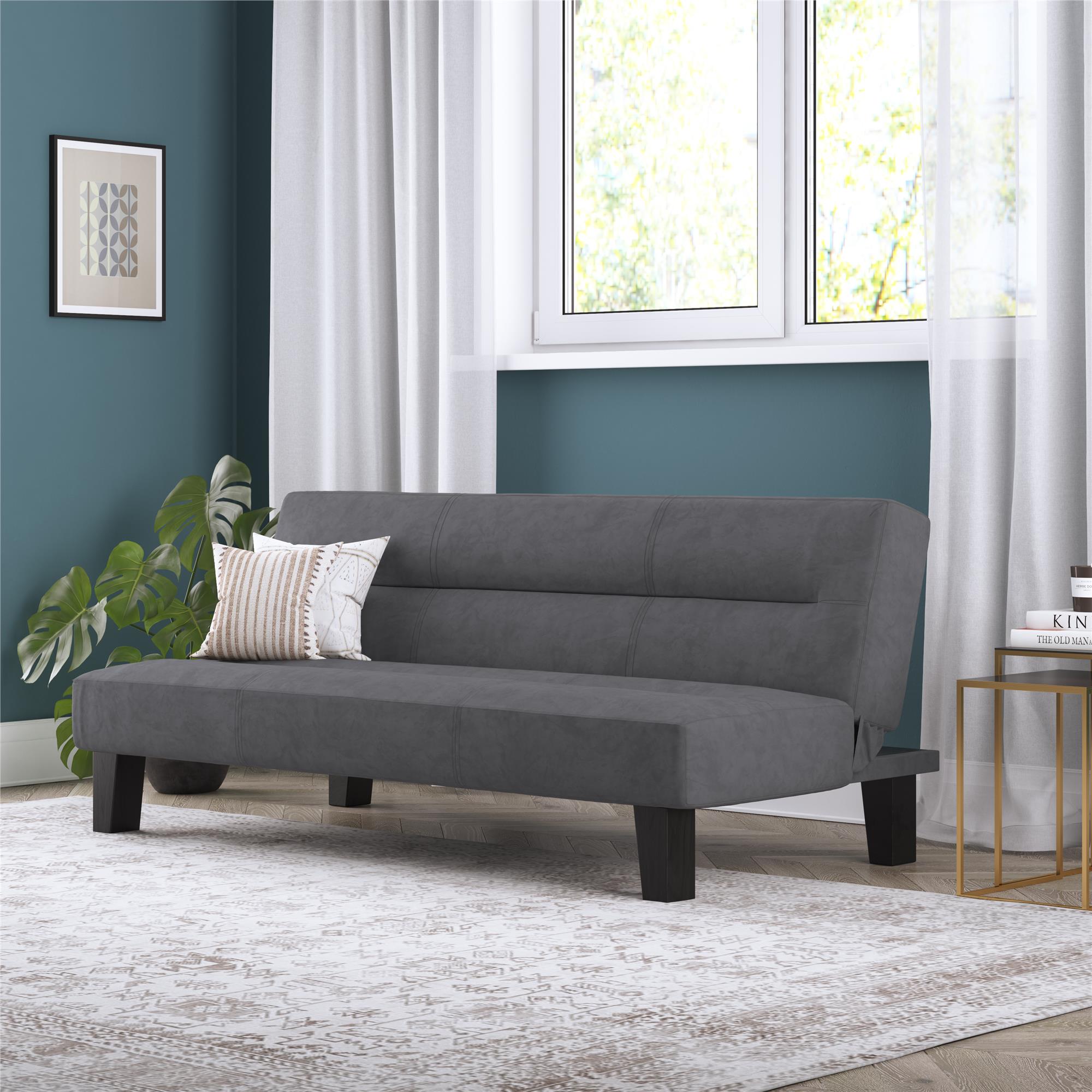 DHP Kebo Futon with Microfiber Cover, Gray Microfiber - image 1 of 14