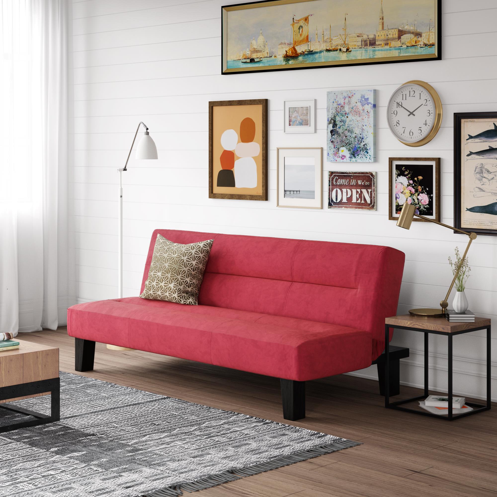 DHP Kebo Futon with Microfiber Cover, Red - image 1 of 13