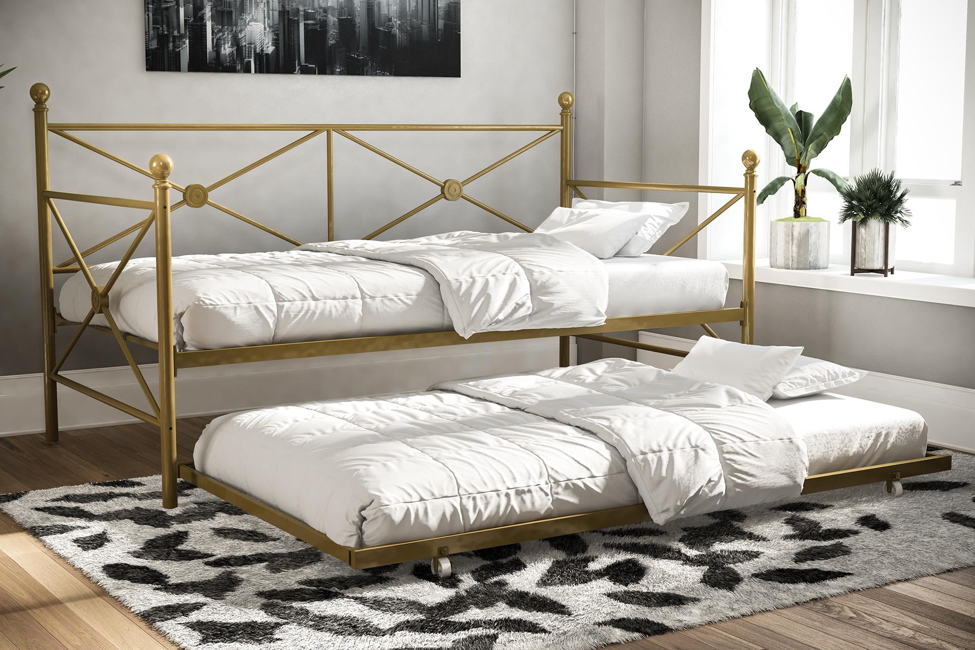 Gold daybed with trundle deals