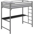 thumbnail image 1 of DHP Mabel Twin Metal Loft Bed with Desk in Silver, 1 of 9